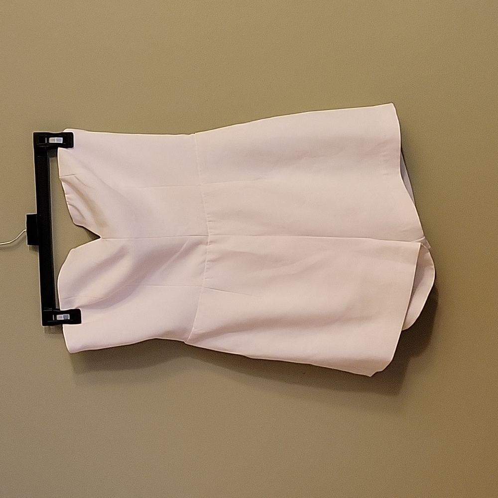 Forever 21 party strapless white romper with lining